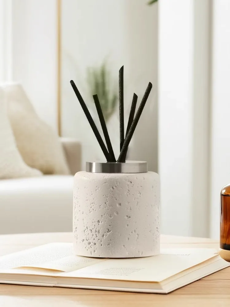 Diffuser Reed Sticks Set - Natural Marble Aroma Diffuser Bottle, Essential