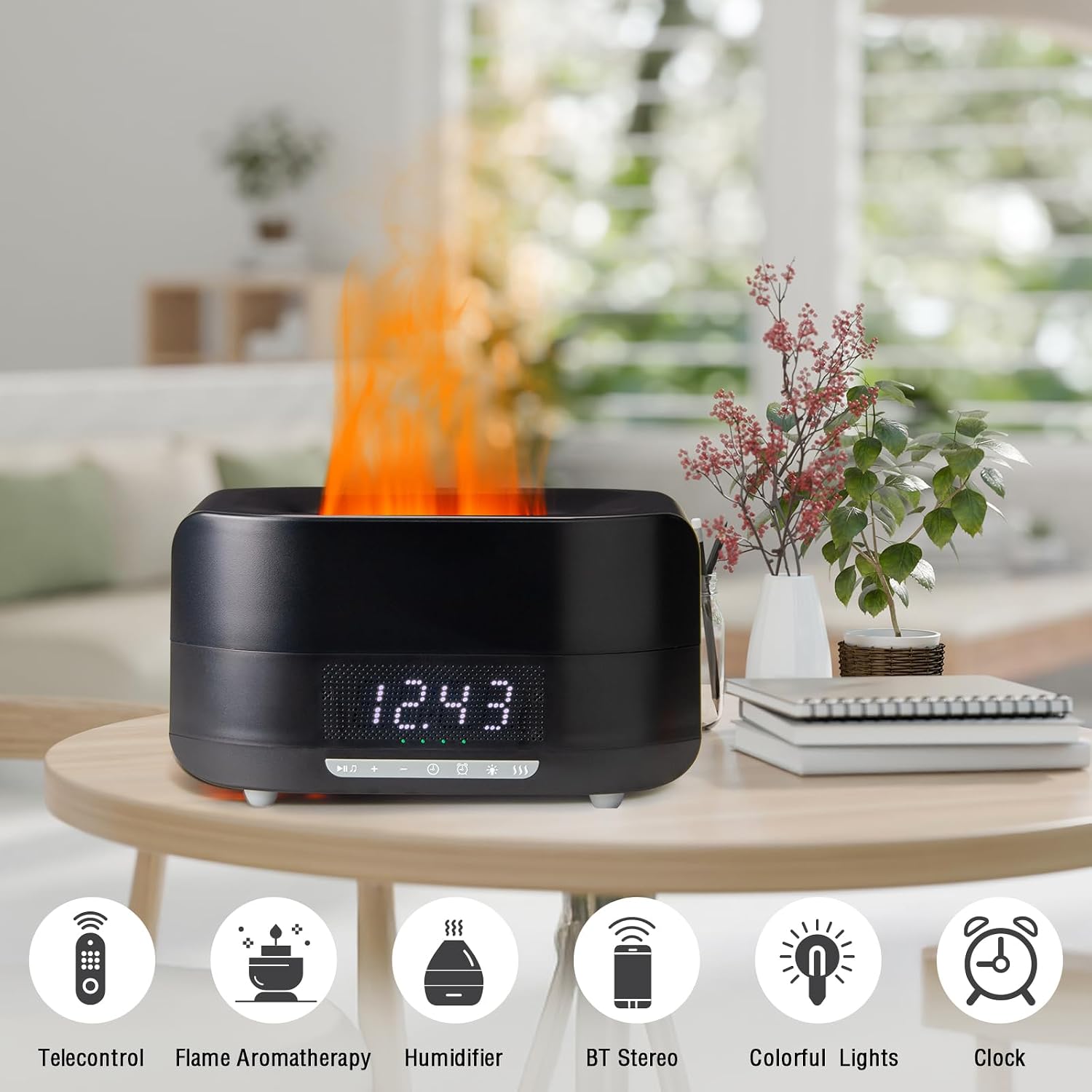 Aroma Diffuser Bluetooth Led - Aroma Essential Oil Diffuser , 5-in-1