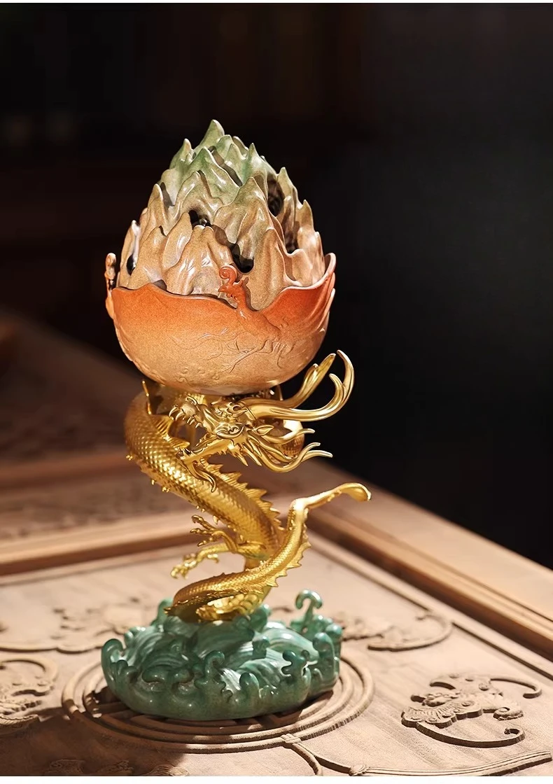 Aroma Diffuser For Large Room - Dragon-shaped Boshan incense burner indoor living