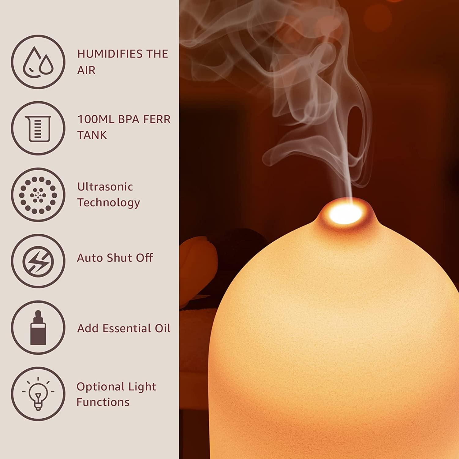 100ml Ceramic Essential Oil Di - огляд і ціна Waterless Essential Oil Diffuser