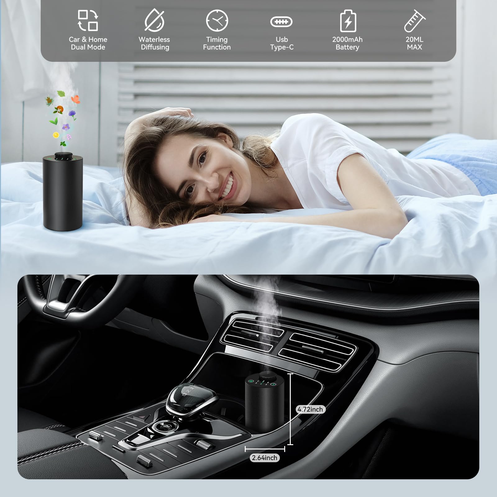 Waterless Essential Oil Diffus - огляд і ціна Cold Air Diffuser Nebulizer