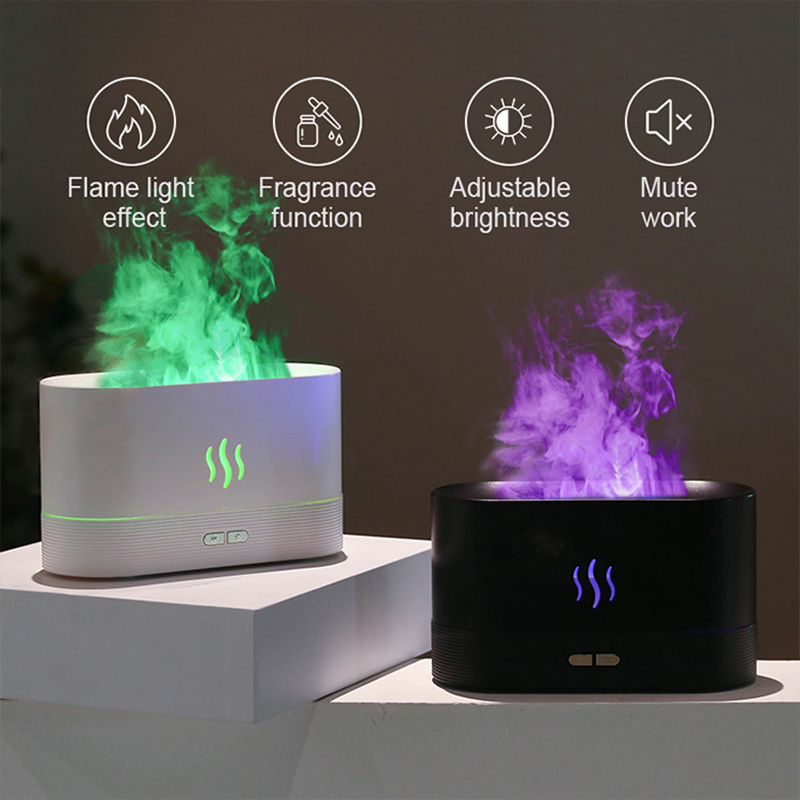 USB Desktop Flame Aroma Diffus - огляд і ціна Essential Oil Diffuser Humidifier Combo