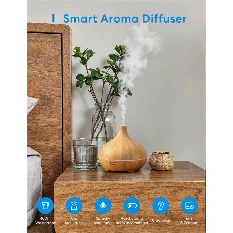 Smart 400ML Aroma Diffuser RGB - огляд і ціна Smart Aroma Diffuser Wifi App
